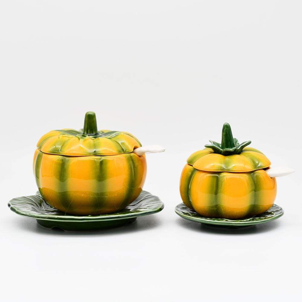 Pot en céramique en forme de citrouille - 10cm