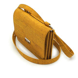Yellow cork shoulder bag