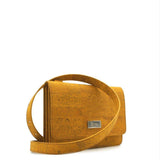 Yellow cork shoulder bag