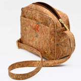 Cork clutch bag with shoulder strap