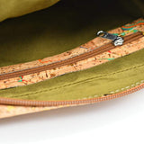 Cork clutch bag with shoulder strap