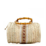 Braided straw handbag