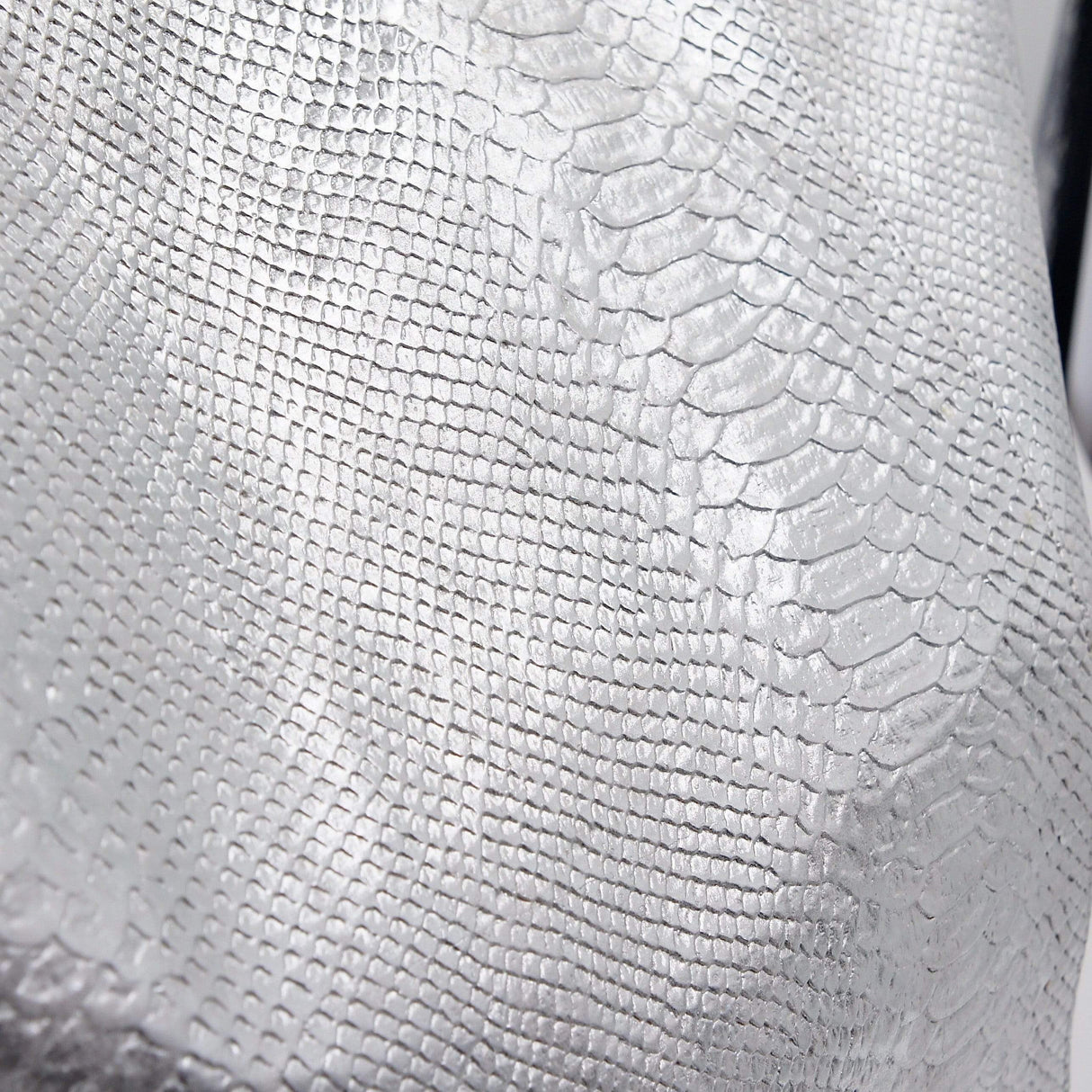 Embossed cork Shopping Bag - Silver