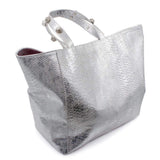 Embossed cork Shopping Bag - Silver