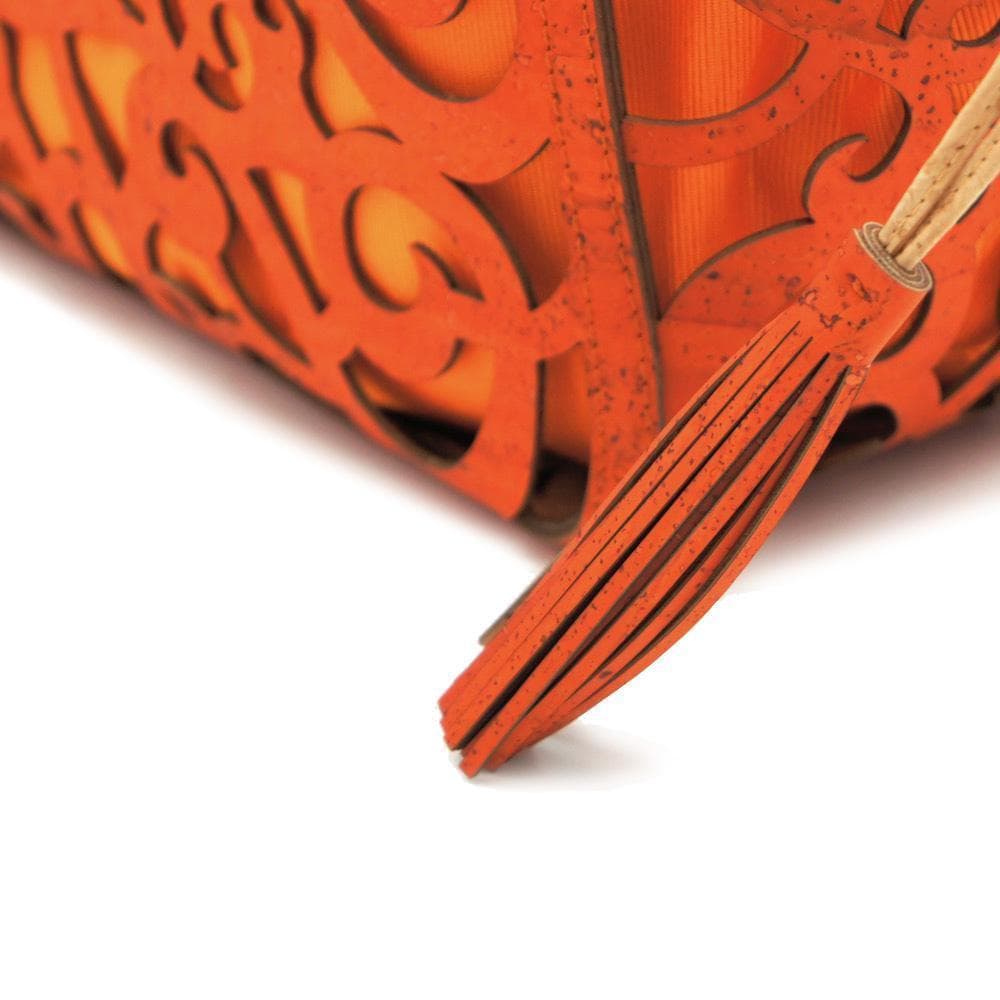 Cork Basket Bag - Orange