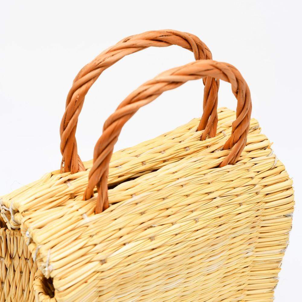 Sac cabas en jonc 16cm - Naturel