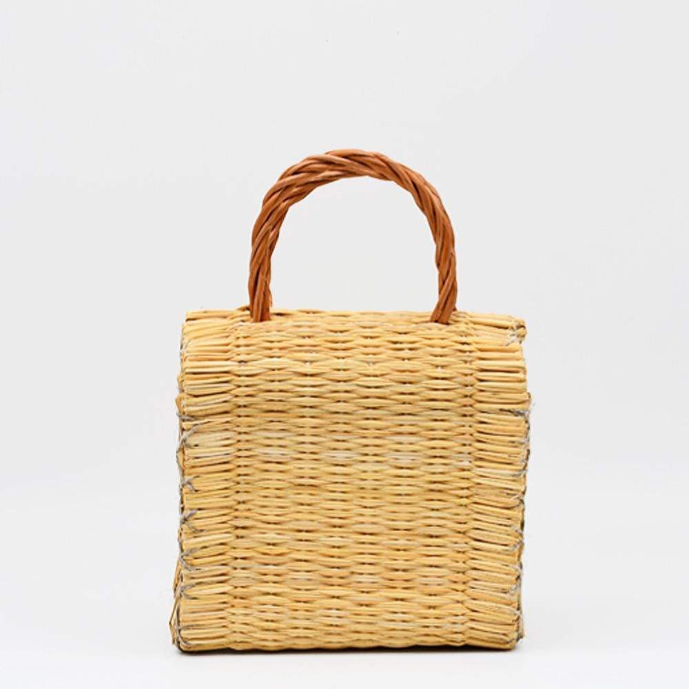 Sac cabas en jonc 16cm - Naturel