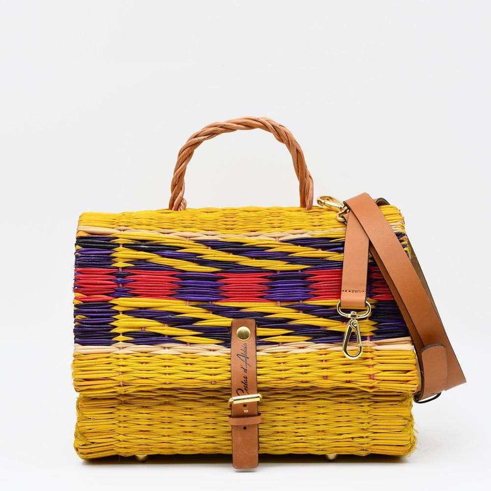 Reed Satchel Bag 9.8'' - Yellow & Multicolored