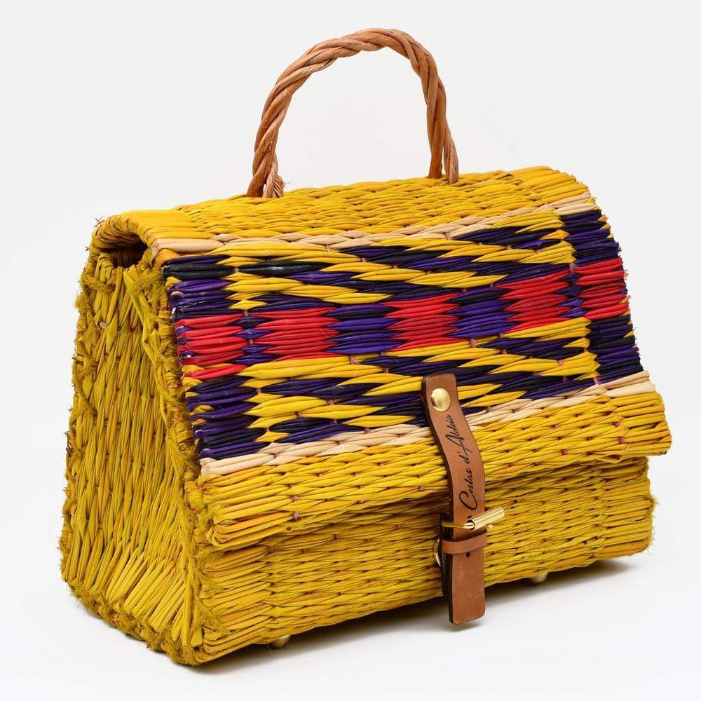 Reed Satchel Bag 9.8'' - Yellow & Multicolored