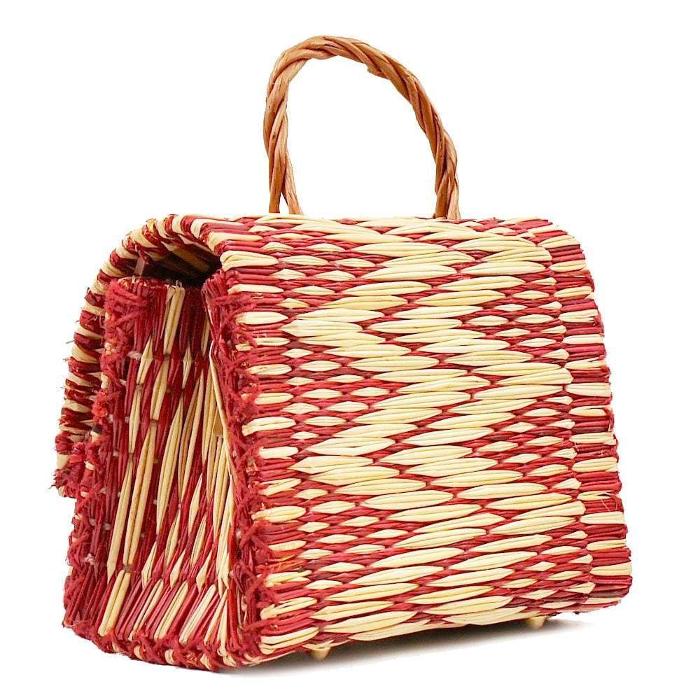 Reed Satchel Bag 9.8'' - Red & Naturel