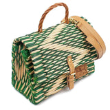 Reed Satchel Bag - 25cm - Geen & Natural