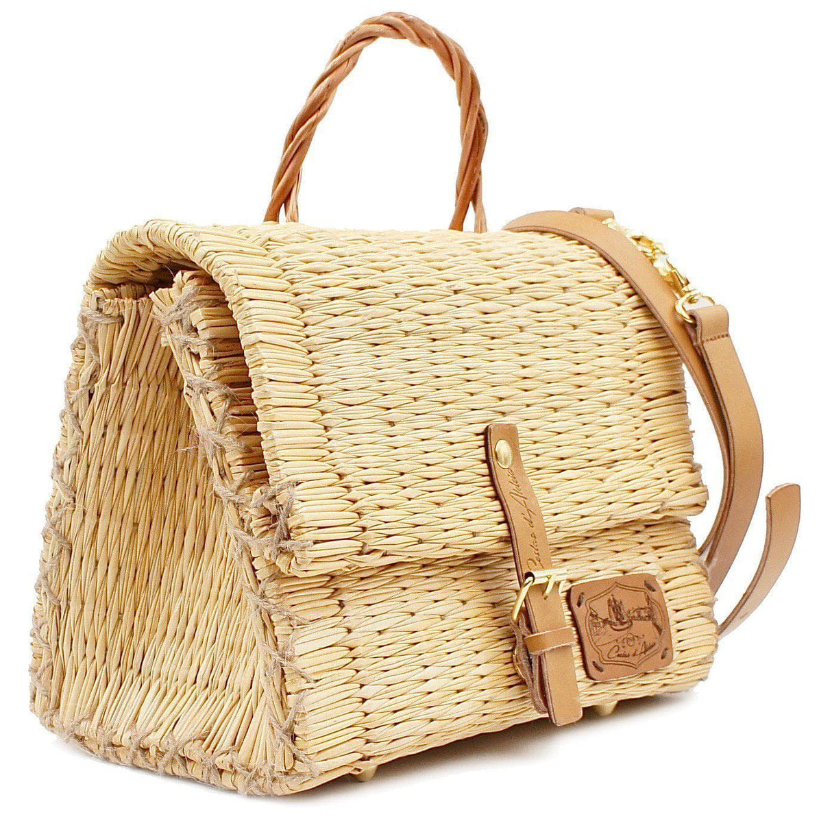 Reed Satchel Bag 9.8'' - Natural
