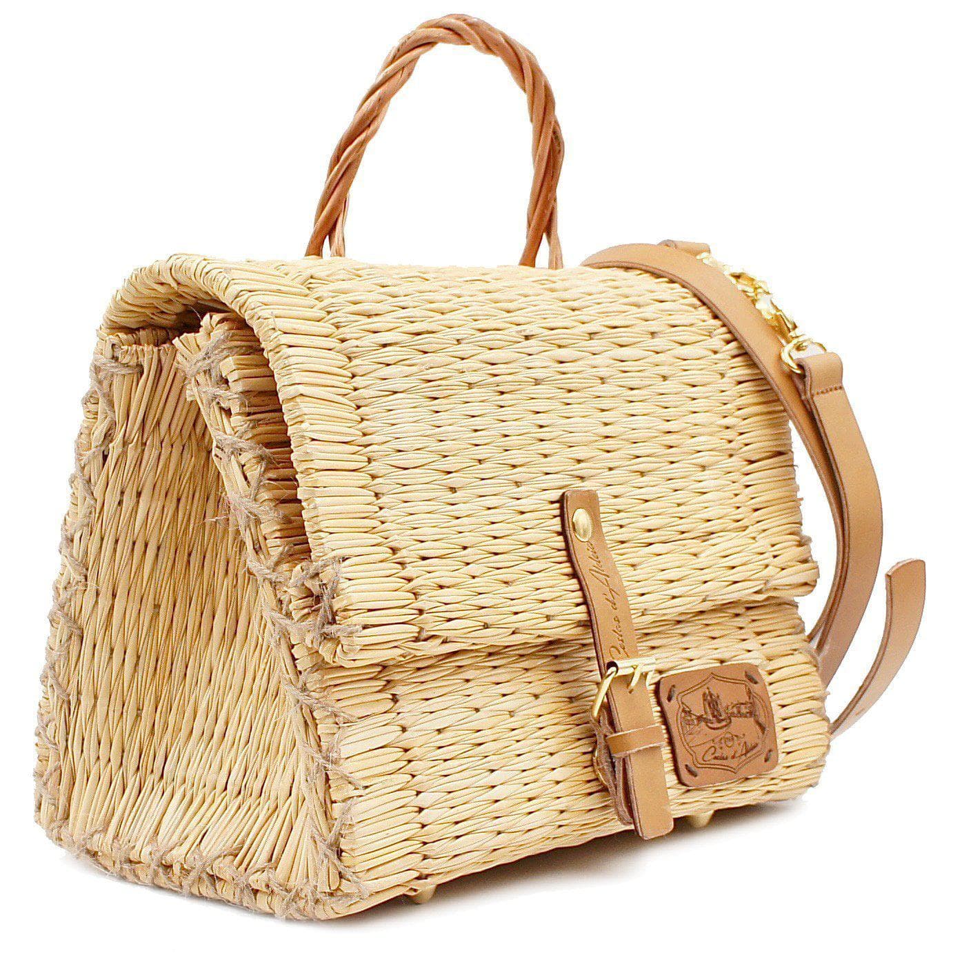 Reed Satchel Bag 9.8'' - Natural