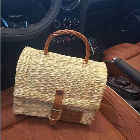 Reed Satchel Bag 9.8'' - Natural