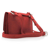 Red cork shoulder bag