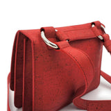Red cork shoulder bag