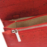 Red cork shoulder bag