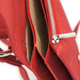 Red cork shoulder bag
