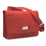 Red cork shoulder bag
