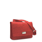 Red cork shoulder bag