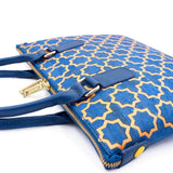 Stylish Silhouette Cork Keychain - Blue