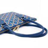 Stylish Silhouette Cork Keychain - Blue