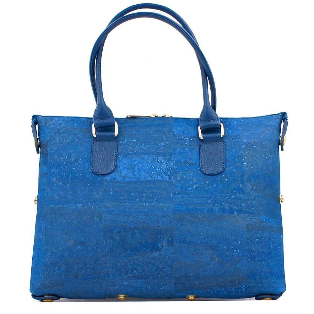 Stylish Silhouette Cork Keychain - Blue