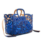 Cork basket bag - Blue