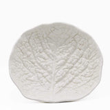 Saladier blanc en forme de chou I Vaisselle portugaise Saladier bas en céramique "Couve" 27cm - Blanc