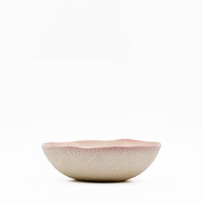 Saladier en céramique rose et blanc I Céramique portugaise Grand vol "Estrela do mar" rose et blanc - 16 cm