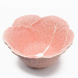 Saladier en forme de chou rose I Vaisselle traditionnelle portugaise Saladier haut en céramique "Couve" - Rose
