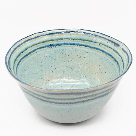 Madeira I Fine Stoneware Salad Bowl - Green