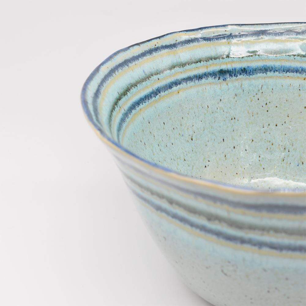 Madeira I Fine Stoneware Salad Bowl - Green