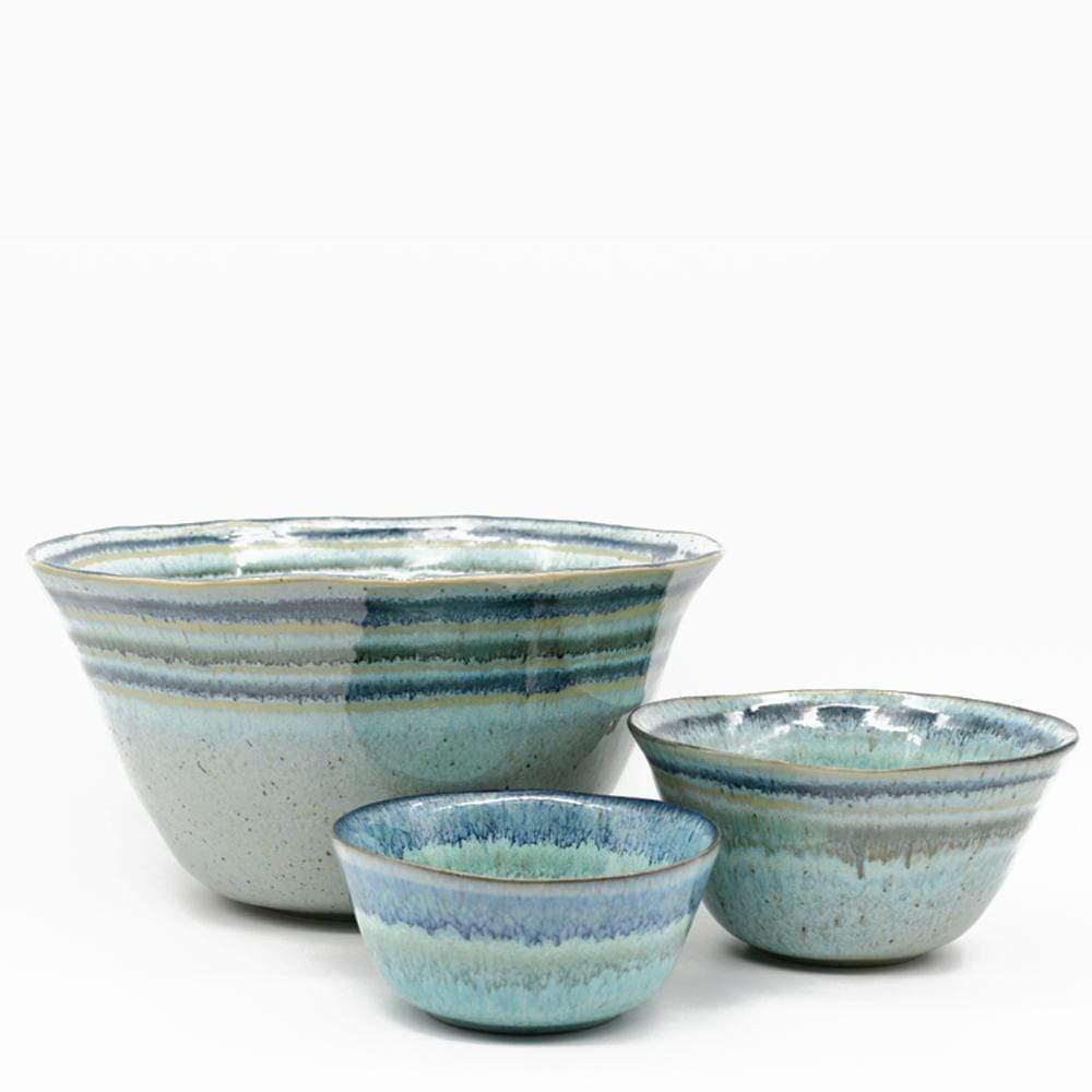 Madeira I Fine Stoneware Salad Bowl - Green