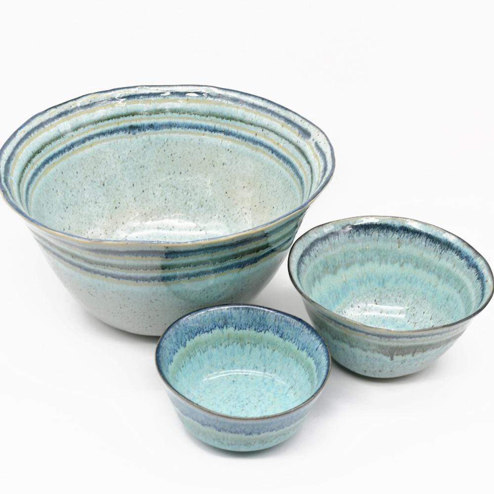Madeira I Fine Stoneware Salad Bowl - Green