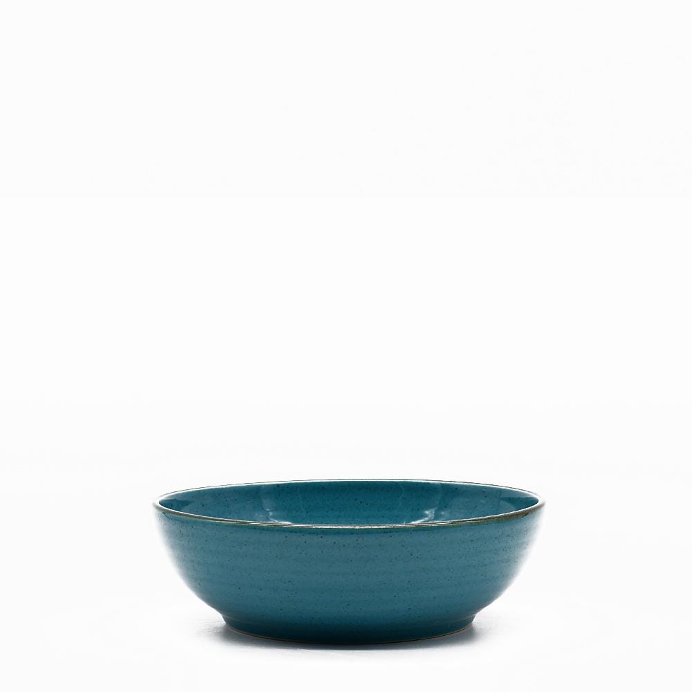 Saladier individuel en grès Turquoise