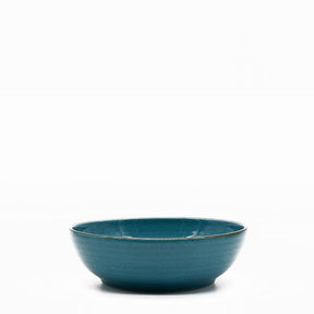 Saladier individuel en grès Turquoise