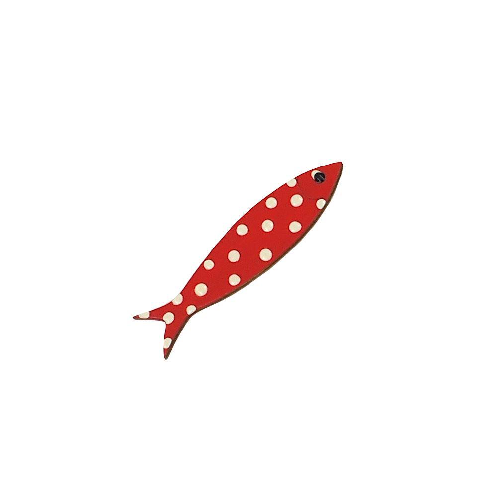 Magnetic wooden sardine 9 cm