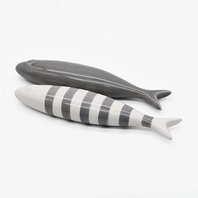 Sardine en céramique grise en vente en ligne Ensemble de 2 sardines en céramique - Gris