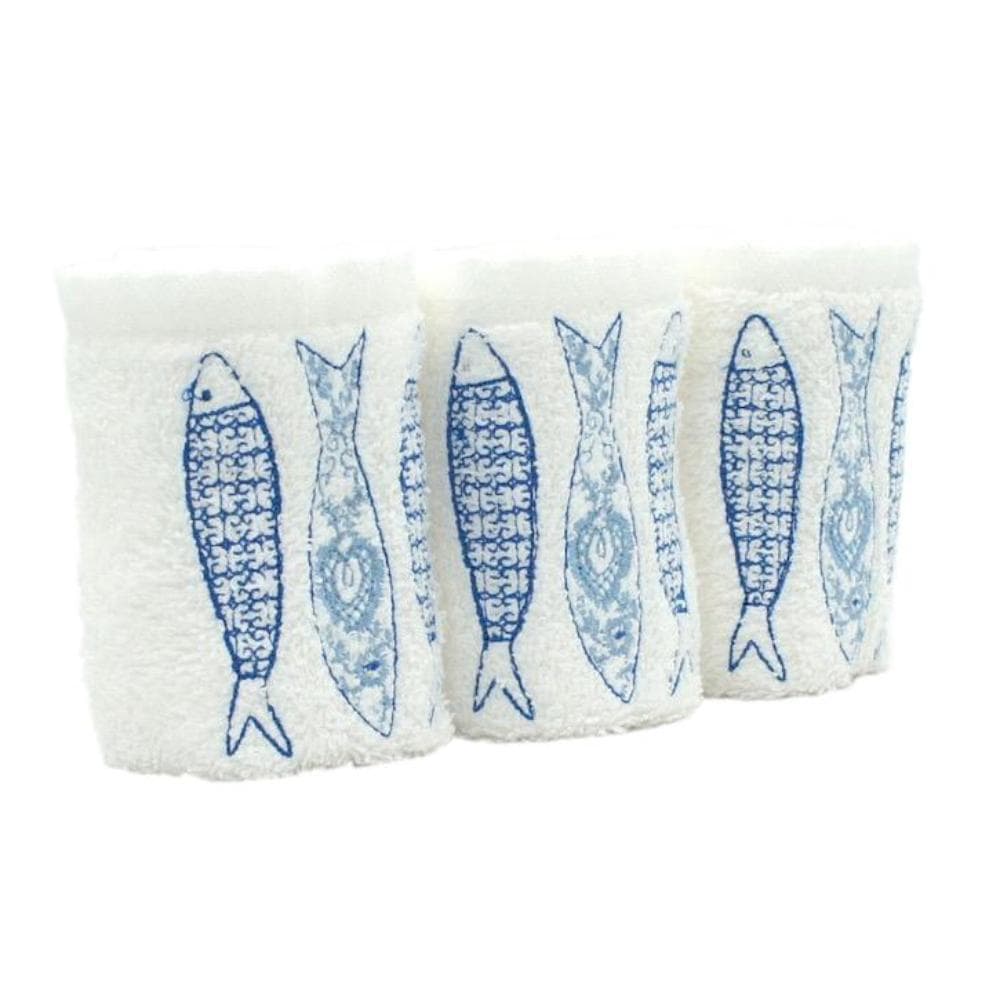 Small embroidered hand towels I Set of 3