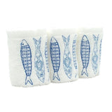 Small embroidered hand towels I Set of 3