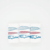 Small embroidered hand towels I Set of 3
