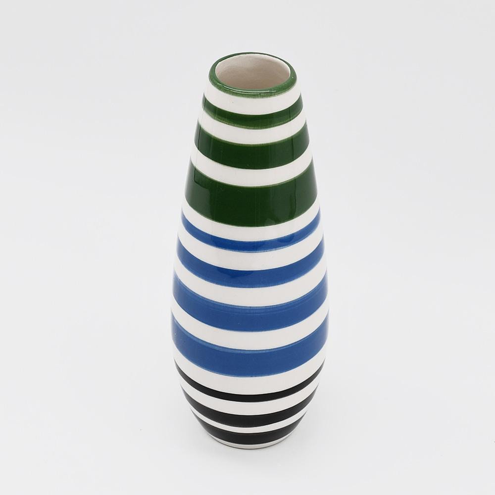 Soliflore long vert, bleu et noir I Vases en céramique du Portugal Soliflore long - Vert