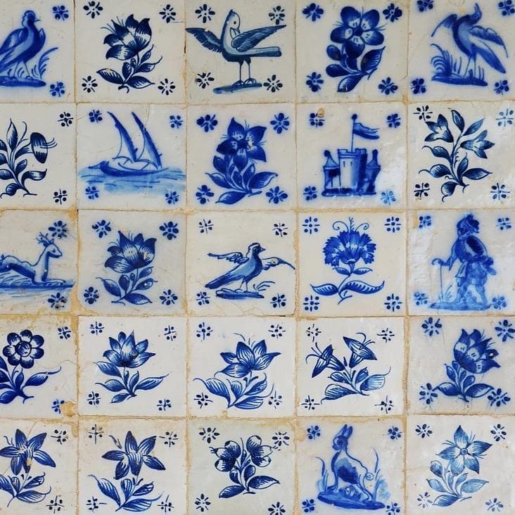 Azulejo 14x14cm - Andorinha