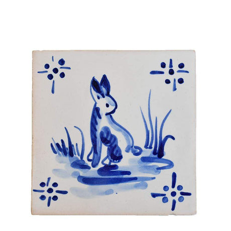 Sous plat Azulejo Coelho I Azulejo du Portugal Azulejo 14x14cm - Coelho