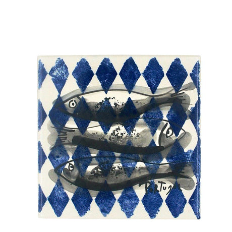 Pop Sardinha I Ceramic and Cork Trivet - 5.9"
