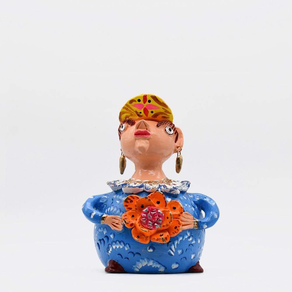 Statuette Boneca aos passarinhos I Julia Cota I Artiste portugaise Boneca Barriguda 30 cm - Jùlia Côta