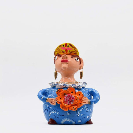 Statuette Boneca aos passarinhos I Julia Cota I Artiste portugaise Boneca Barriguda 30 cm - Jùlia Côta