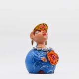 Statuette Boneca aos passarinhos I Julia Cota I Artiste portugaise Boneca Barriguda 30 cm - Jùlia Côta