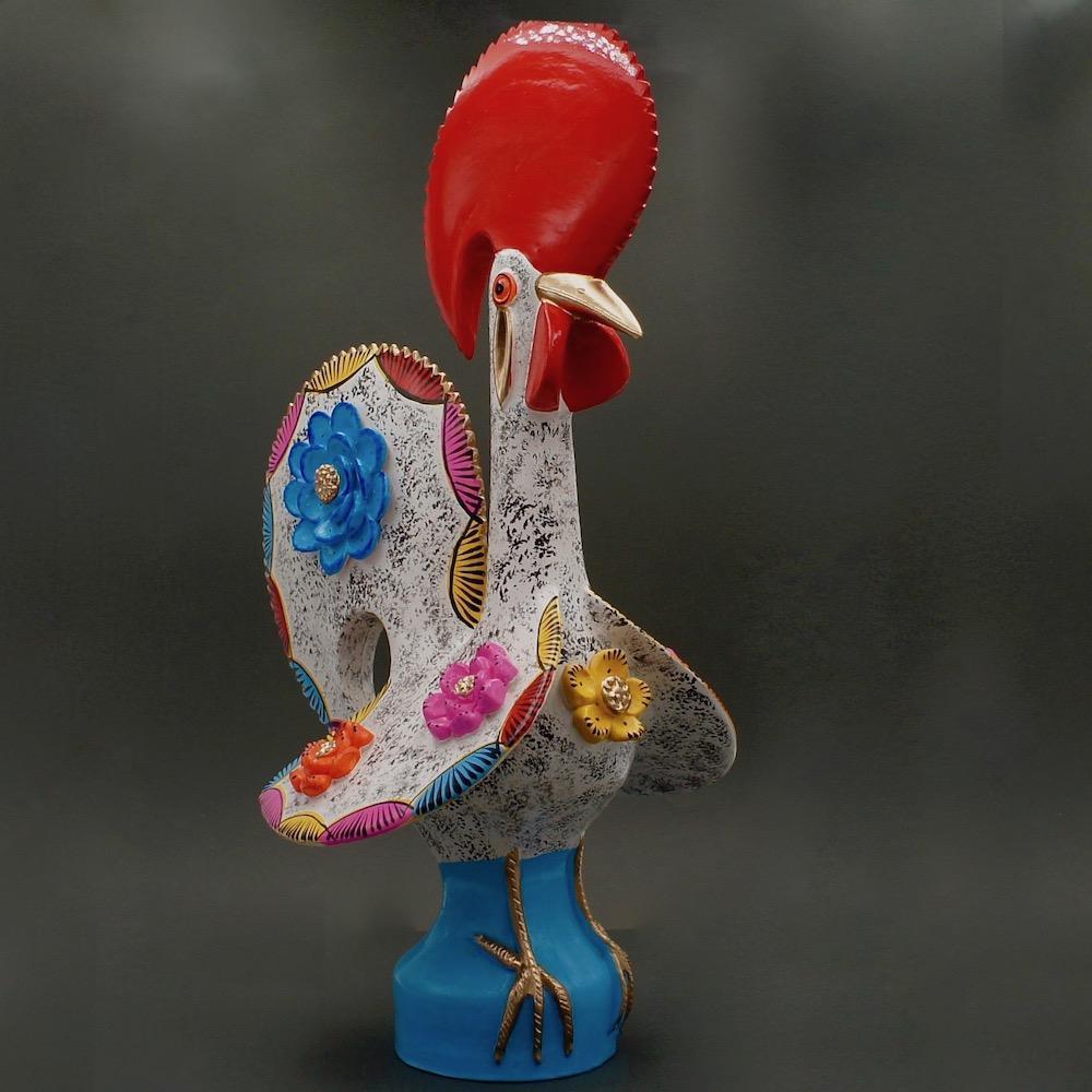 Barcelos Rooster by Prazeres Côta - 55cm - White